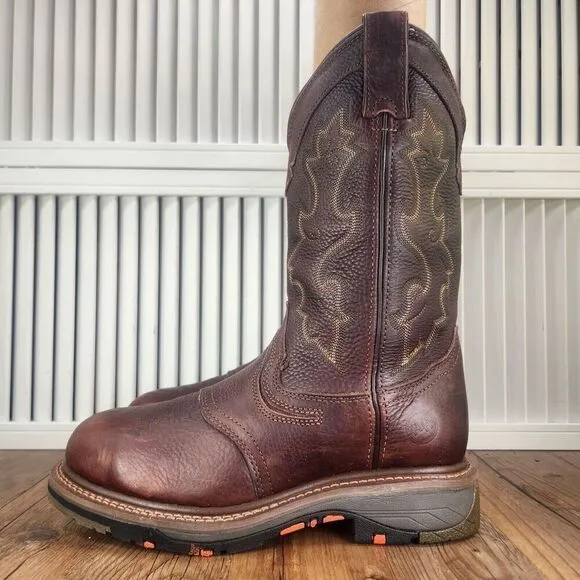Double H DH5133 EH Safety Boots Men 7.5 EE Wide Brown Leather Composite Toe Work