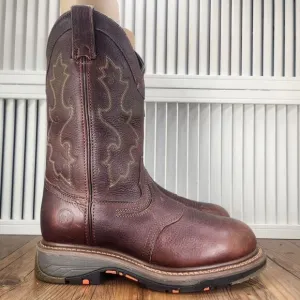 Double H DH5133 EH Safety Boots Men 7.5 EE Wide Brown Leather Composite Toe Work