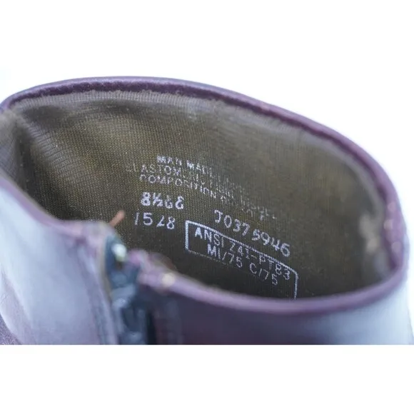 Double-H Men’s 8.5 EE #1528 S/T Western Vintage Work Boots USA Zip Up Non Slip