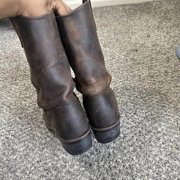 Double H Ranch Wellington Mens 7.5 D Slip Oil Resistant Boots Brown