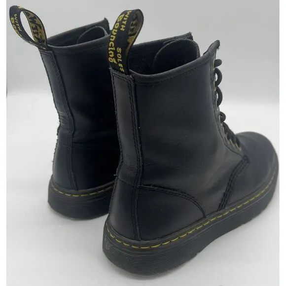 Dr. Doc Martens Zavala Women's Size 7 Men's Size 6‎ Lace Up Boots Black Leather