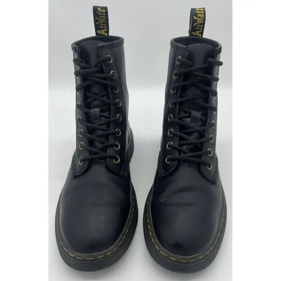 Dr. Doc Martens Zavala Women's Size 7 Men's Size 6‎ Lace Up Boots Black Leather