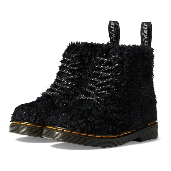 Dr. Marten Kids' 1460 Tinsel Faux Fur Boot in size 12 BRAND NEW/never worn ✨