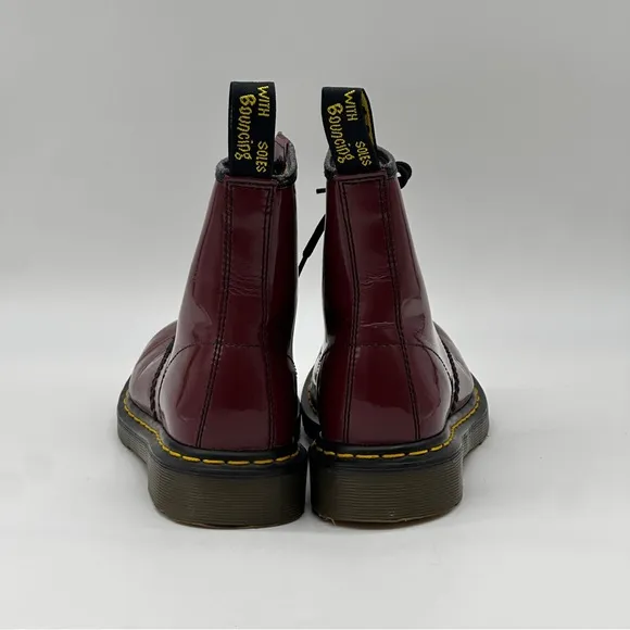 Dr. Martens 1460 Burgundy Leather Boots. Size 8
