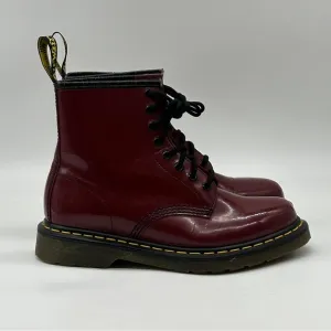 Dr. Martens 1460 Burgundy Leather Boots. Size 8