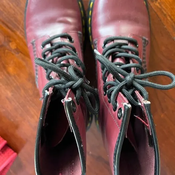 Dr. Martens 1460 Cherry Red Leather Boots Size 5