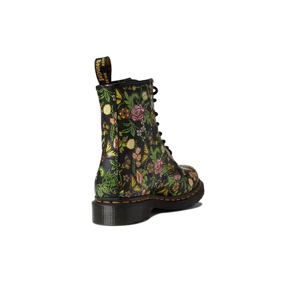 DR MARTENS 1460 FLORAL BLOOM LEATHER LACE UP BOOTS