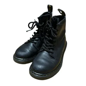 Dr Martens 1460 J Black Smooth Leather Boots 8 Eye Big‎ Kid Size 2