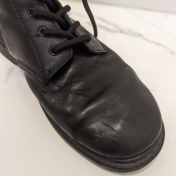 Dr. Martens 1460 Originals Black Leather Lace-Up Combat Boots Women's Size 8