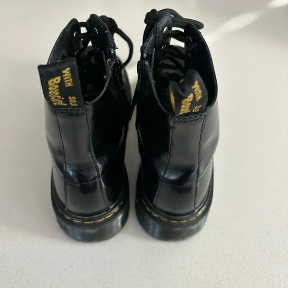 Dr. Martens 1460 Pascal Bex Pisa Leather Lace Up Boots Black Women’s Size 7