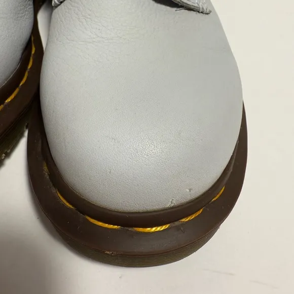 Dr. Martens 1460 Pascal Light Gray Virginia Leather Lace Up Boots