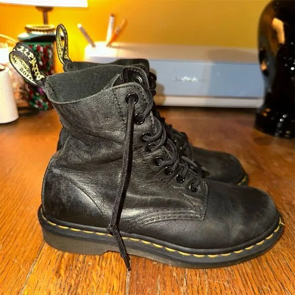 Dr. Martens 1460 Pascal Women's Black Combat Boots Size 6