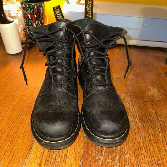 Dr. Martens 1460 Pascal Women's Black Combat Boots Size 6