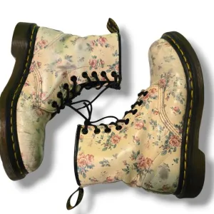 Dr. Martens 1460 Womens Floral Boots EU 37 US 6 Leather