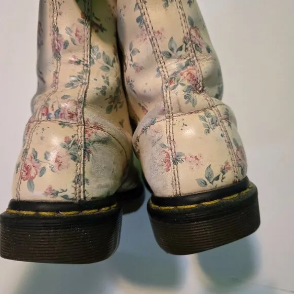Dr. Martens 1460 Womens Floral Boots EU 37 US 6 Leather