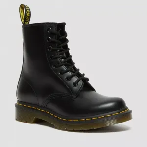 DR. MARTENS 1460 WOMEN'S SMOOTH LEATHER 8 EYE LACE UP BOOTS High top Black Sz 6