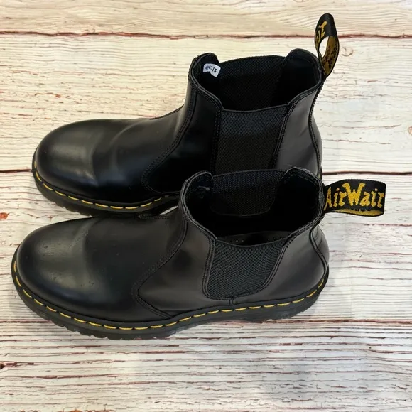 Dr Martens 2976 Bex Smooth Leather Chelsea Boots in Black Sz 11