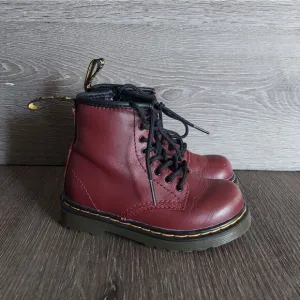 Dr. Martens Airwair Toddler Softy T Leather Lace Boots Size 8 DMs Docs