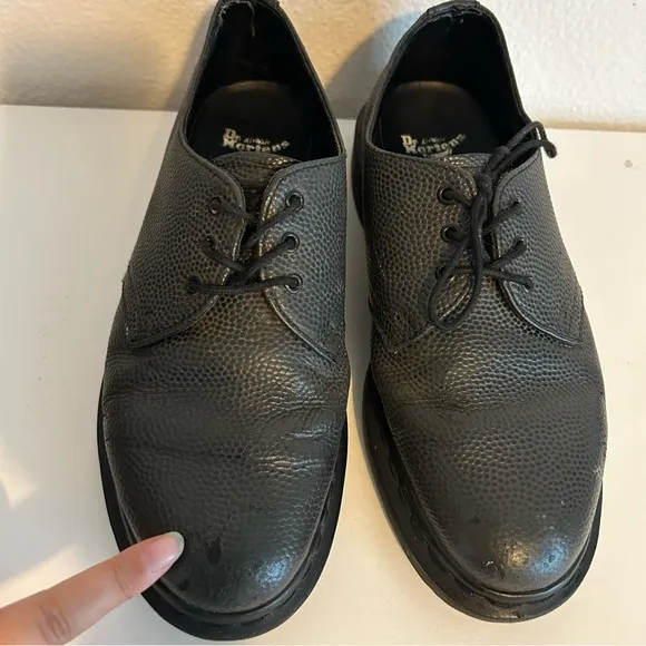 Dr. Martens black 1461 pebble 3 eye oxford dress shoes size Men’s 6  Women’s 7.5