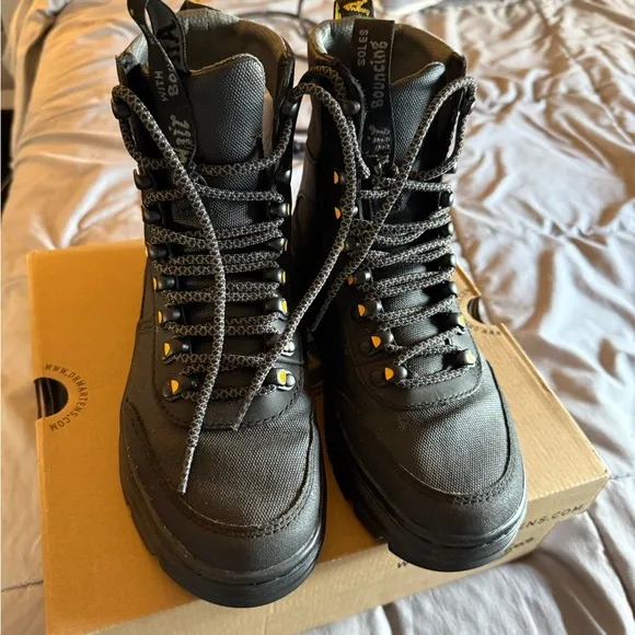 Dr. Martens Black Combs Tech Boots