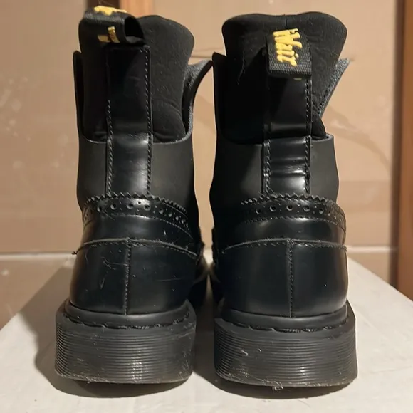 🛍️Dr Martens Black Doc Jemison Airwair Zip Front No Laces Boots Size 9 / UK 7