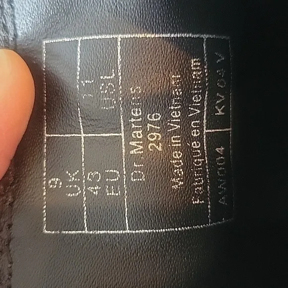 Dr. Martens Black Leather Boots, Mens Size 11