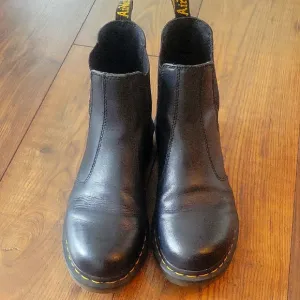 Dr. Martens Black Leather Boots, Mens Size 11