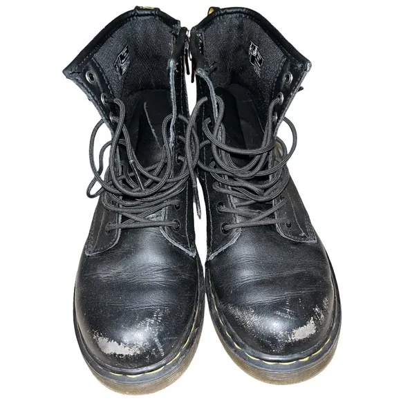 DR. MARTENS Black Leather Boots Style 1460J Youth Size 3