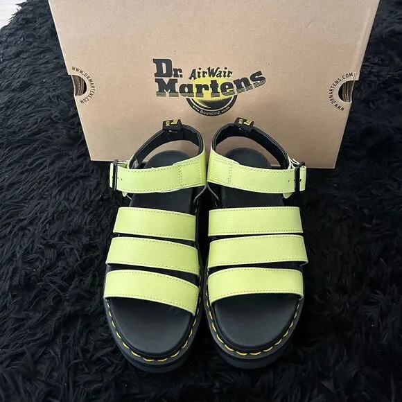 DR MARTENS Blaire green gladiator sandals shoes women’s 8 new