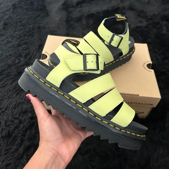 DR MARTENS Blaire green gladiator sandals shoes women’s 8 new