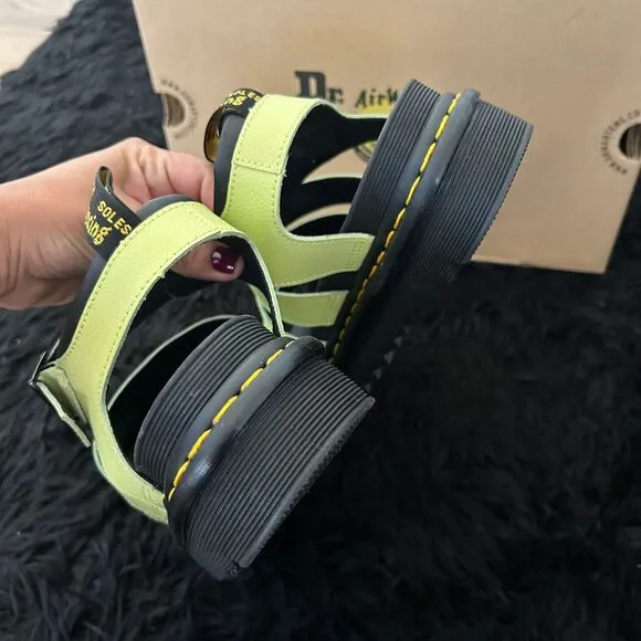 DR MARTENS Blaire green gladiator sandals shoes women’s 8 new