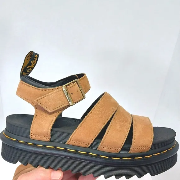 Dr. Martens Blaire Tumbled Nubuck Sandals, NEW, Size 8|EUR 39