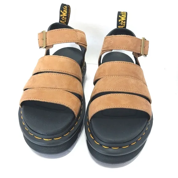 Dr. Martens Blaire Tumbled Nubuck Sandals, NEW, Size 8|EUR 39