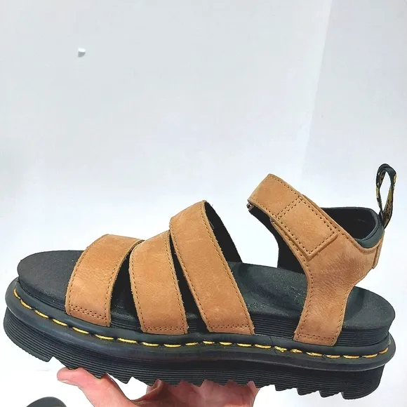 Dr. Martens Blaire Tumbled Nubuck Sandals, NEW, Size 8|EUR 39