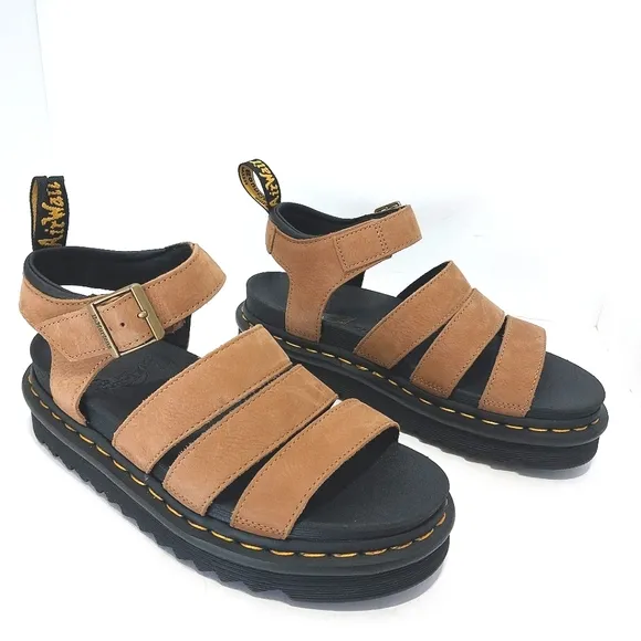 Dr. Martens Blaire Tumbled Nubuck Sandals, NEW, Size 8|EUR 39