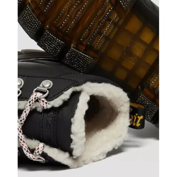 Dr Martens Bonny Boots Womens Size 10 Faux Shearling Lined Casual Black Grunge