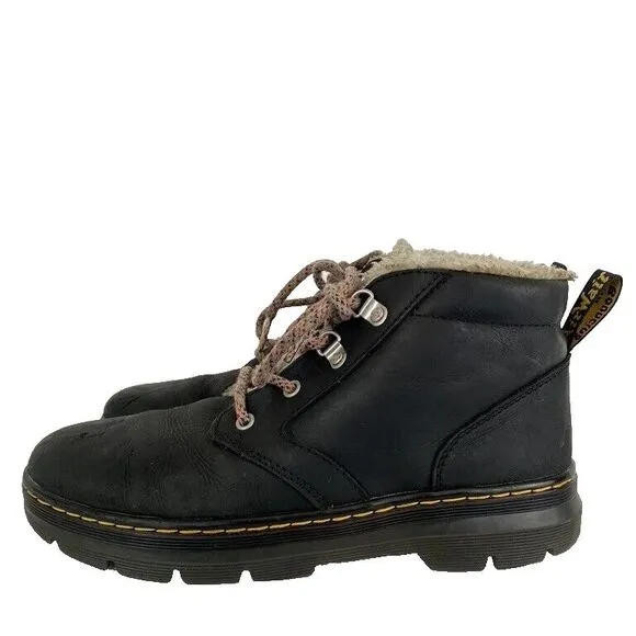 Dr Martens Bonny Boots Womens Size 10 Faux Shearling Lined Casual Black Grunge