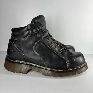 Dr. Martens Boots Womens 7 Leather Lace Up Big Stitch Chunky Vintage 8A54