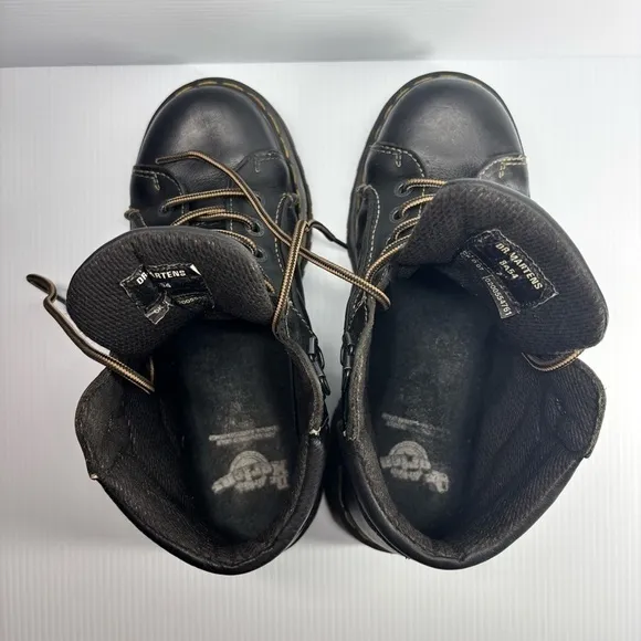 Dr. Martens Boots Womens 7 Leather Lace Up Big Stitch Chunky Vintage 8A54