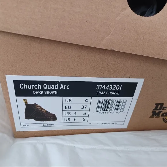 Dr. Martens Brown Church Quad Arc Leather Boots 6