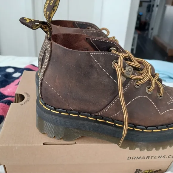 Dr. Martens Brown Church Quad Arc Leather Boots 6