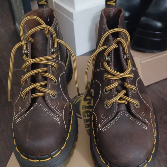 Dr. Martens Brown Church Quad Arc Leather Boots 6