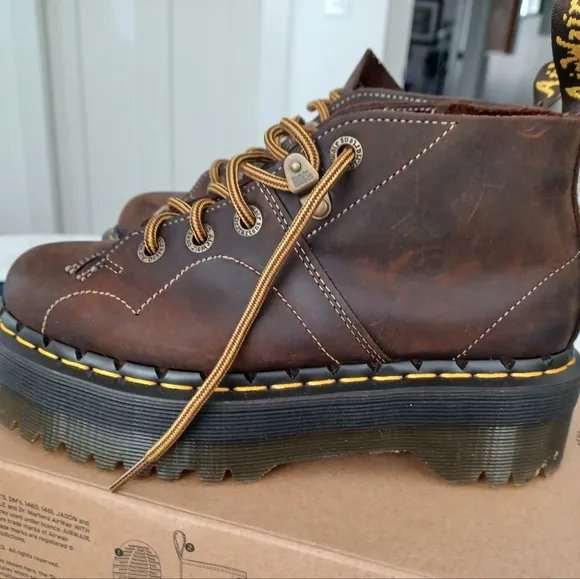 Dr. Martens Brown Church Quad Arc Leather Boots 6