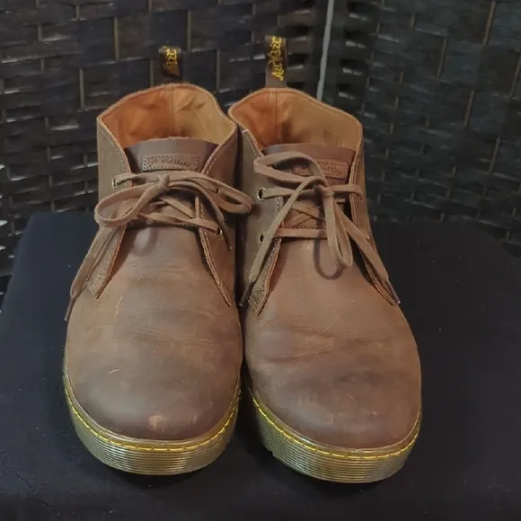 DR MARTENS Camrillo Brown Leather Men's Boots Excellent To New Condition Sz 14