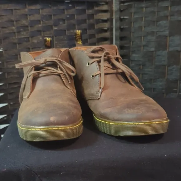 DR MARTENS Camrillo Brown Leather Men's Boots Excellent To New Condition Sz 14