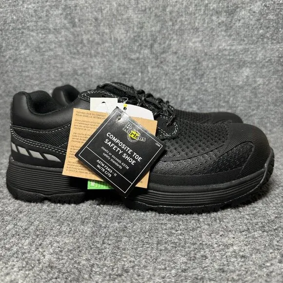 Dr Martens Composite Toe Safety Shoes Mens 7 / Womens 8 Black Lace Up Sneakers