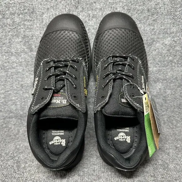 Dr Martens Composite Toe Safety Shoes Mens 7 / Womens 8 Black Lace Up Sneakers
