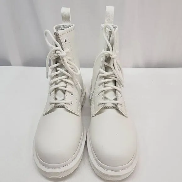 Dr. Martens Doc's Size 5 1460 Mono Smooth Leather Lace Up Boots White B