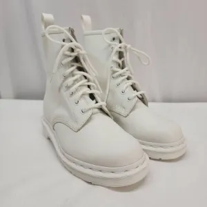 Dr. Martens Doc's Size 5 1460 Mono Smooth Leather Lace Up Boots White B