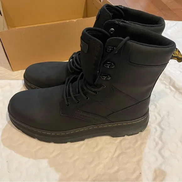 Dr. Martens Iowa WP Black Boots Men’s 10 Women’s 11 25247001 Extra Tough Poly